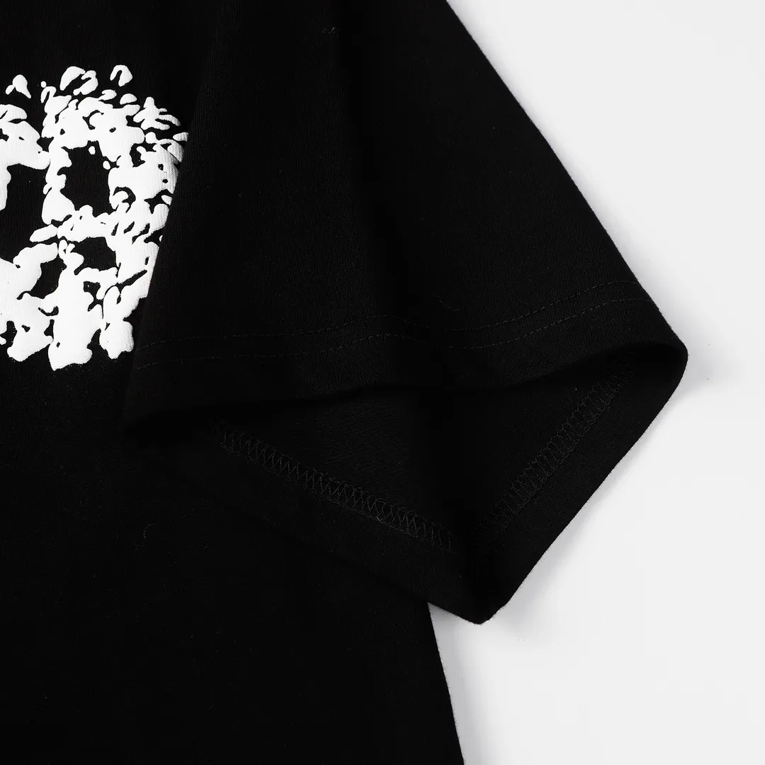 DENIM TEARS kapok new summer short-sleeved model number: 3147P106 color: black white code number: S M L XL